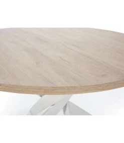 Mesa comedor redonda ALEJANDRO acabado sahara/blanco, 77cm(alto) 120cm(ancho) 120cm(largo)