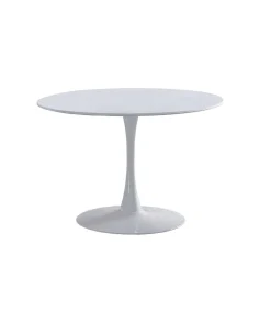 Mesa comedor redonda Gina acabado lacado blanco, 75 cm(alto)110 cm(ancho)