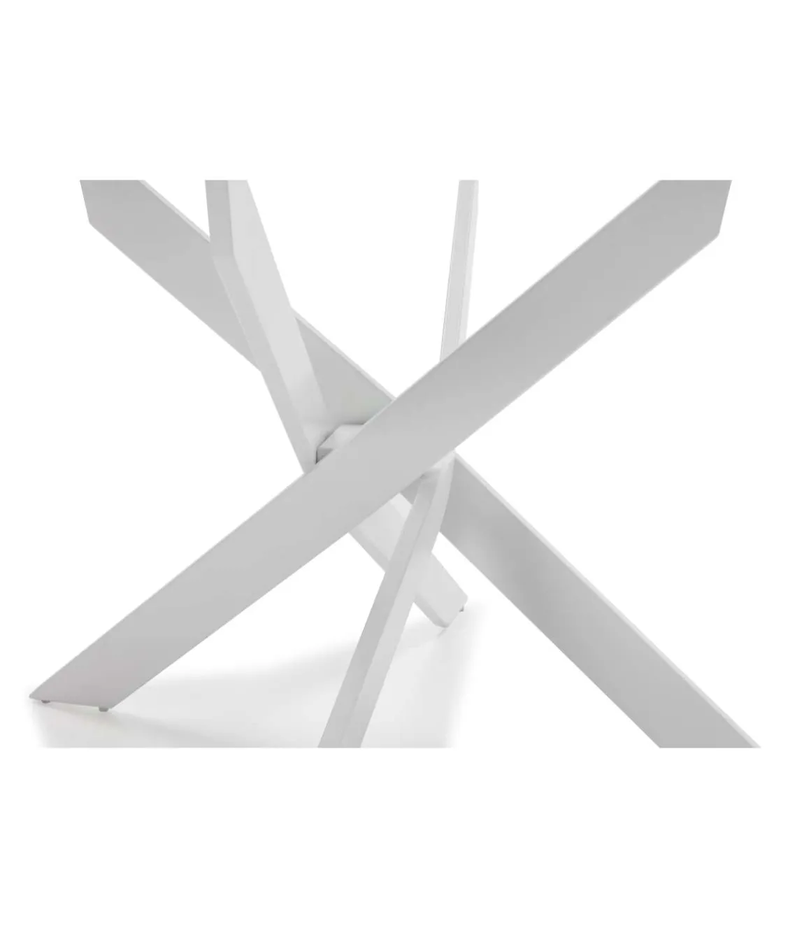 Mesa comedor redonda Rota acabado blanco, 120 cm(ancho) 76 cm(alto).