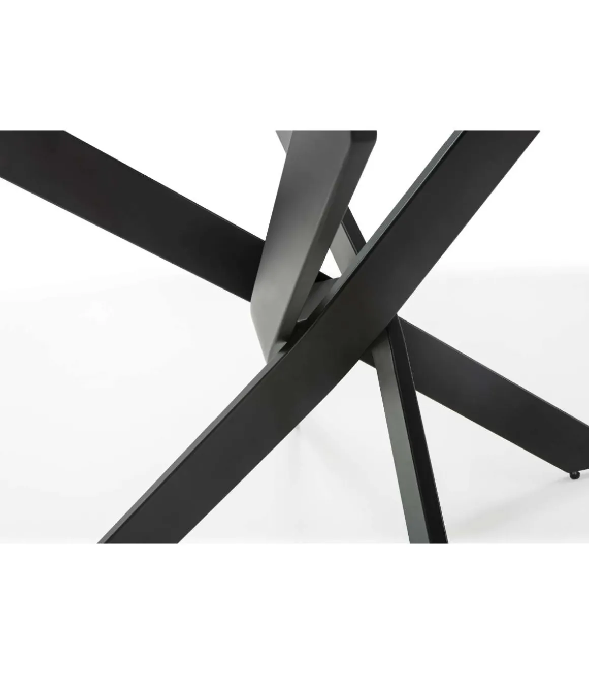 Mesa comedor redonda Rota acabado negro, 120 cm(ancho) 76 cm(alto).