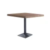 Mesa cuadrada Bar Moss acabado roble oscuro/negro, 74cm(alto) 70cm(ancho) 70cm(largo)