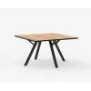 Mesa cuadrada de comedor Beli acabado natural, 77cm(alto) 136cm(ancho) 136cm(largo)