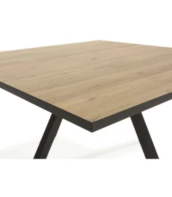 Mesa cuadrada de comedor Beli acabado natural, 77cm(alto) 136cm(ancho) 136cm(largo)