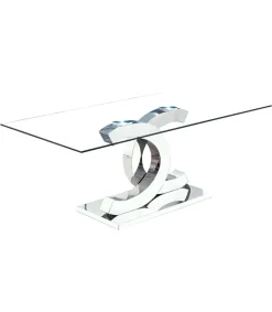 Mesa de centro Chanel en acero inoxidable, 45 cm(alto)110 cm(ancho)60 cm(largo)