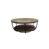 Mesa de centro Dinos acabado madera de mango/negro 40cm(alto) 90cm(ancho) 90cm(fondo)