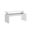 Mesa de centro elevable Carboneros en blanco 43 cm(alto)102 cm(ancho)50 cm(fondo)