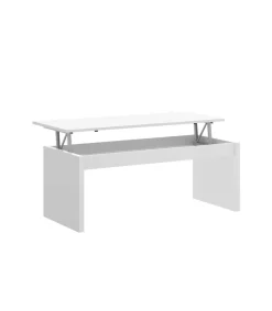 Mesa de centro elevable Carboneros en blanco 43 cm(alto)102 cm(ancho)50 cm(fondo)