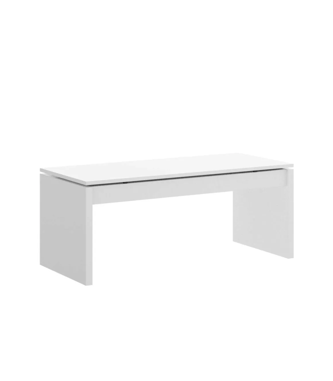 Mesa de centro elevable Carboneros en blanco 43 cm(alto)102 cm(ancho)50 cm(fondo)