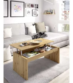 Mesa de centro elevable Carboneros en color Nordic 43 cm(alto)102 cm(ancho)50 cm(largo)