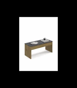 Mesa de centro Elevable Oslo acabado roble vega, 47-58 cm(alto)100 cm(ancho)50 cm(largo)