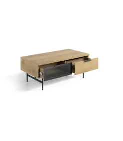 Mesa de centro Elia acabado roble, 110 cm (largo) x 60 cm (ancho) x 43 cm (alto)