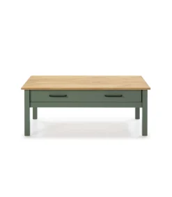 Mesa de centro Mariana acabado verde, 40 cm(alto) 100 cm(ancho) 55 cm(largo)