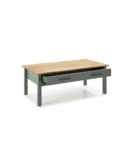 Mesa de centro Mariana acabado verde, 40 cm(alto) 100 cm(ancho) 55 cm(largo)