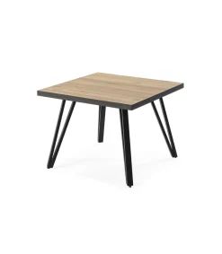 Mesa de centro Mateo acabado natural, 45cm(alto) 60cm(ancho) 60cm(fondo)
