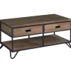 Mesa de Centro MD-Industrial roble american, 46cm(alto) 100cm(ancho) 50cm(largo)