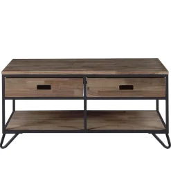 Mesa de Centro MD-Industrial roble american, 46cm(alto) 100cm(ancho) 50cm(largo)