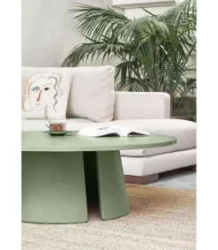 Mesa de centro modelo Cep varios acabado verde, 110cm(ancho) 36.5cm(alto) 110cm (largo)