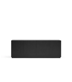 Mesa de centro modelo Doric 2 cajones acabado negro, 60cm(ancho) 28cm(alto) 110cm (largo)