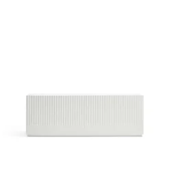 Mesa de centro modelo Doric 2 cajones acabado blanco, 60cm(ancho) 28cm(alto) 110cm (largo)