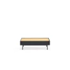 Mesa de centro para comedor modelo Arista 2 cajones acabado negro, 60cm(ancho) 34cm(alto) 110cm (largo)