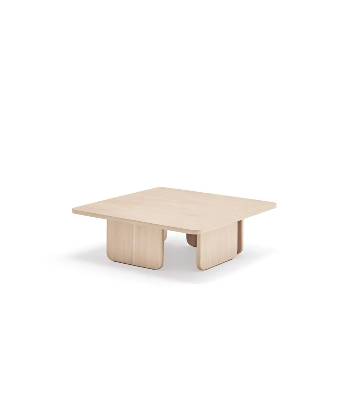 Mesa de centro para comedor modelo Arq acabado roble claro, 100cm(ancho) 35cm(alto) 100cm(largo)