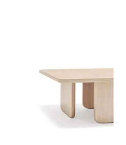 Mesa de centro para comedor modelo Arq acabado roble claro, 100cm(ancho) 35cm(alto) 100cm(largo)