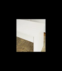 Mesa de centro rectangular Natalia acabado en blanco soft, 100 x 50 x 41.6 cm (largo x ancho x alto)