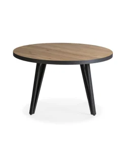 Mesa de centro redonda Mateo acabado natural, 45cm(alto) 80cm(ancho) 80cm(fondo).