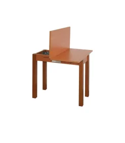 Mesa de cocina Elia con apertura tipo libro acabado cerezo, 80 x 40/80 x 76 cm (largo x ancho x alto)