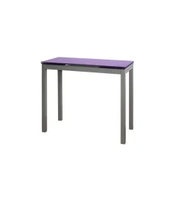 Mesa de cocina extensible Irene acabado morado, 85/135 x 40 x 76 cm (largo x ancho x alto)