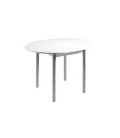 Mesa de cocina extensible tipo libro Fátima acabado blanco, 90/120 x 90 x 75.5 cm (largo x acho x alto)