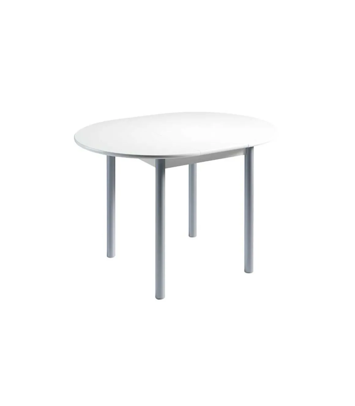Mesa de cocina extensible tipo libro Fátima acabado blanco, 90/120 x 90 x 75.5 cm (largo x acho x alto)