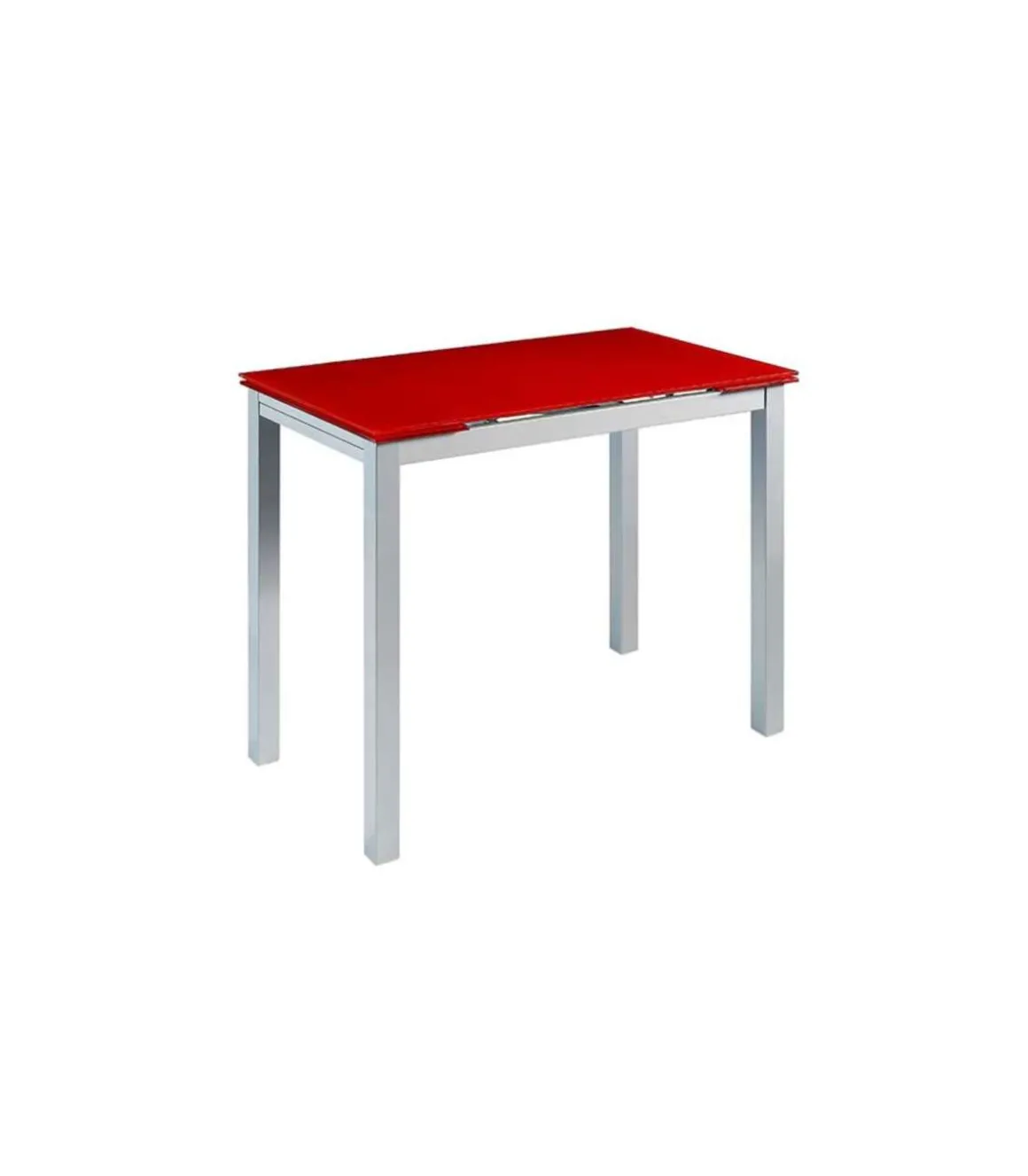 Mesa de cocina extensible Triana acabado rojo, 100/140cm (largo) x 60cm (ancho) x 76cm (fondo)