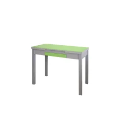 Mesa de cocina extensible Victoria acabado verde, 100/160 X 60 X 76 cm (largo x ancho x alto)