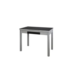 Mesa de cocina extensible Victoria acabado negro, 100/160 X 60 X 76 cm (largo x ancho x alto)