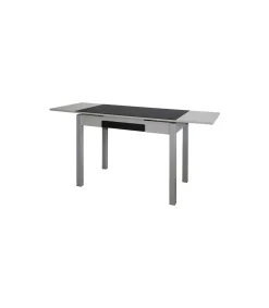 Mesa de cocina extensible Victoria acabado negro, 100/160 X 60 X 76 cm (largo x ancho x alto)