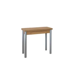 Mesa de cocina Malak con apertura tipo libro acabado roble, 80 x 40/80 x 76 cm (largo x ancho x alto)