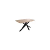 Mesa de comedor extensible Xena acabado roble nordish/negro, 76cm(alto) 140-180-220cm(ancho) 90cm(fondoo)