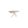 Mesa de comedor extensible Xena acabado roble nordish/blanco, 76cm(alto) 160-200-240cm(ancho) 90cm(fondoo)