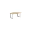 Mesa de comedor fija Loft Outdoor Roble nordish/ blanco, 160cm(ancho) 100cm(fondo) 76cm(alto).