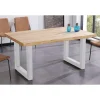 Mesa de comedor fija Loft Roble nordish/ blanco 160 cm(ancho)100 cm(fondo) 75 cm(alto).
