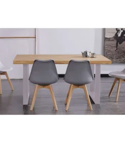 Mesa de comedor fija Loft Roble nordish/ blanco 160 cm(ancho)100 cm(fondo) 75 cm(alto).