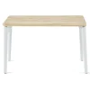 Mesa de comedor fija Moon acabado Roble nordish/blanco, 76cm(alto) 120cm(ancho) 60cm(largo)