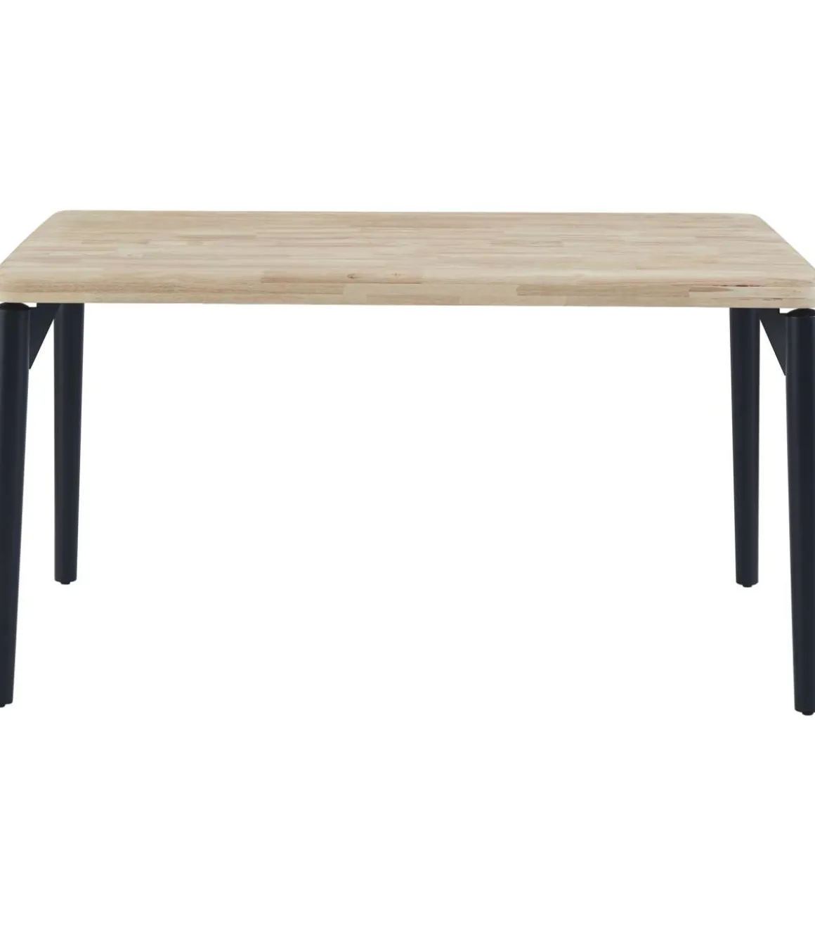Mesa de comedor fija Moon acabado Roble nordish/negro, 76cm(alto) 140cm(ancho) 80cm(largo)