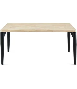 Mesa de comedor fija Moon acabado Roble nordish/negro, 76cm(alto) 160cm(ancho) 100cm(largo)