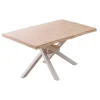 Mesa de comedor fija Xena 150 tapa con forma acabado roble nordish/blanco, 76 cm(alto)150 cm(ancho)90 cm(largo)