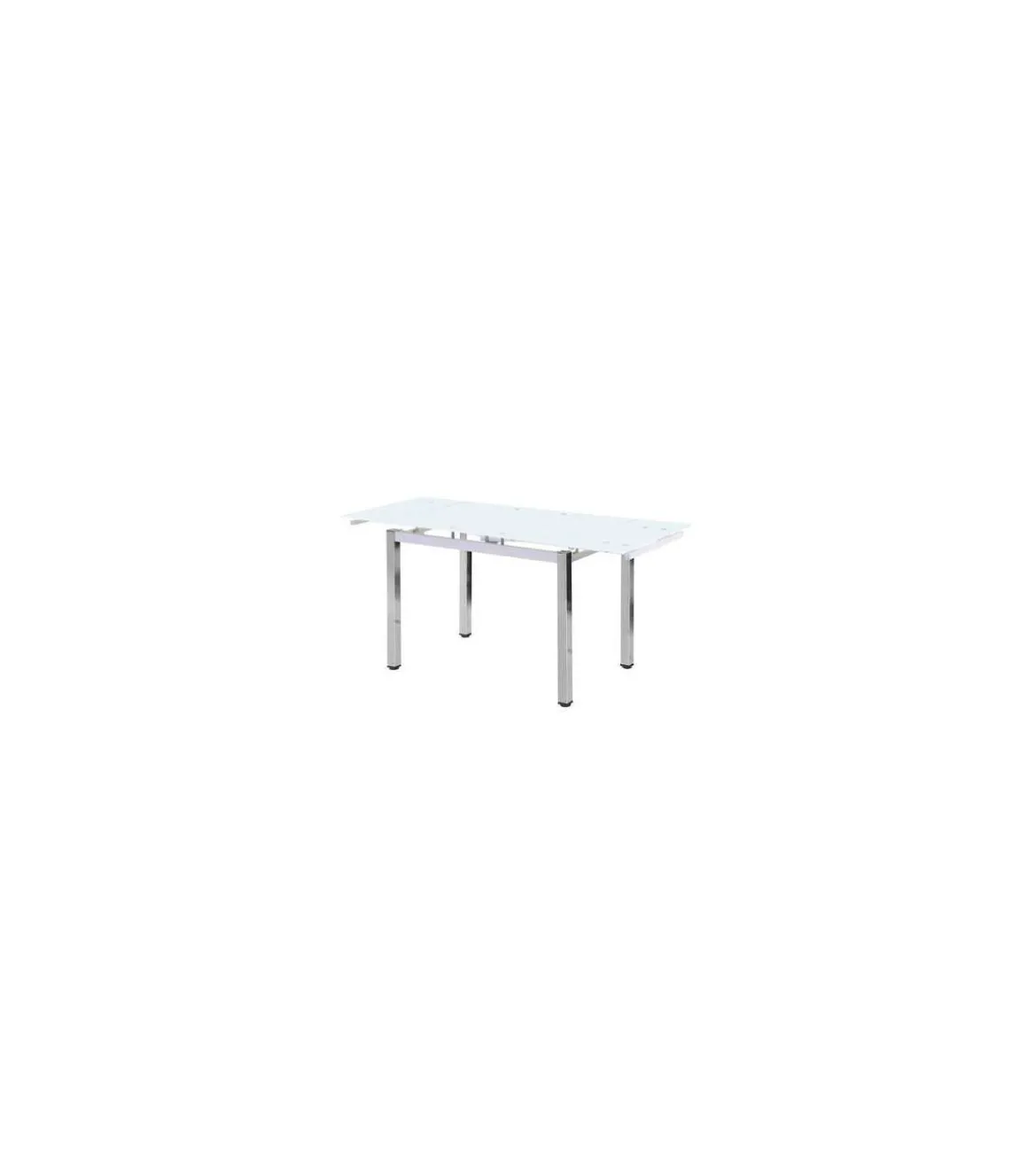 Mesa de cristal extensible modelo Duero. 140-220 cm(ancho) 75 cm(altura) 90 cm(fondo)