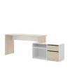 Mesa de despacho Santa Elena en natural-blanco 75 cm(alto)139 cm(ancho)50 cm(fondo)