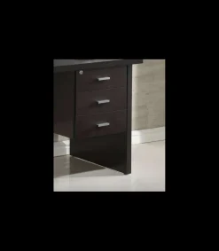 Mesa de despacho tres cajones acabado wengué, 75cm(alto) 150cm(ancho) 71cm(largo)