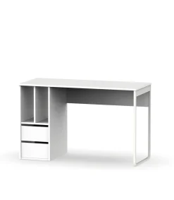 Mesa de escritorio Nolita acabado blanco, 74cm(Alto) 120cm(Ancho) 55cm(Fondo